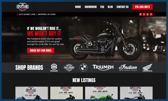 splitlane cycles website preview